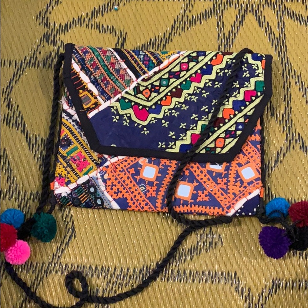 Purse made from up cycled sarees